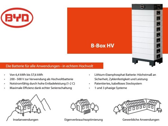 Batteriespeicher BYD B-BOX- 4322 Mumpf